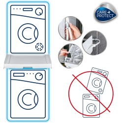 CARE+PROTECT Kit de Superposition Universel Pour Lave-Linge de Profondeur 47 à 62 cm et Sèche-Linge de Taille Standard - Avec Ta