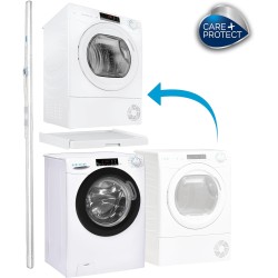 CARE+PROTECT Kit de Superposition Universel Pour Lave-Linge de Profondeur 47 à 62 cm et Sèche-Linge de Taille Standard - Avec Ta