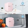 YASHE Mini Frigo de Chambre, 4 Litres Frigo Cosmetique, Petit Frigo Thermoélectrique CA/CC pour Boissons, Nourriture, Beauté, Bu