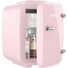 YASHE Mini Frigo de Chambre, 4 Litres Frigo Cosmetique, Petit Frigo Thermoélectrique CA/CC pour Boissons, Nourriture, Beauté, Bu