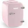 YASHE Mini Frigo de Chambre, 4 Litres Frigo Cosmetique, Petit Frigo Thermoélectrique CA/CC pour Boissons, Nourriture, Beauté, Bu