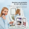 YASHE Mini Frigo de Chambre, 4 Litres/ 6 Canettes, Petit Frigo Thermoélectrique CA/CC pour Boissons, Nourriture, Beauté, Bureau,