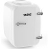 YASHE Mini Frigo de Chambre, 4 Litres/ 6 Canettes, Petit Frigo Thermoélectrique CA/CC pour Boissons, Nourriture, Beauté, Bureau,