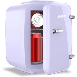 YASHE Mini réfrigérateur 4 litres pour cosmétiques, boissons, 220 V AC/12 V DC, thermoélectrique refroidissement et réchauffemen