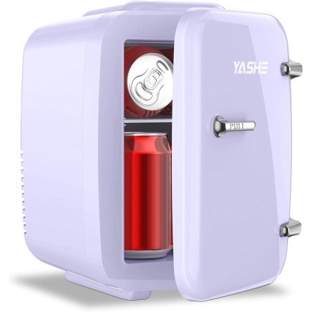 YASHE Mini réfrigérateur 4 litres pour cosmétiques, boissons, 220 V AC/12 V DC, thermoélectrique refroidissement et réchauffemen