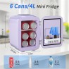 YASHE Mini réfrigérateur 4 litres pour cosmétiques, boissons, 220 V AC/12 V DC, thermoélectrique refroidissement et réchauffemen