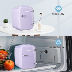 YASHE Mini réfrigérateur 4 litres pour cosmétiques, boissons, 220 V AC/12 V DC, thermoélectrique refroidissement et réchauffemen