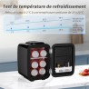 YASHE Mini Frigo de Chambre, 4 Litres/ 6 Canettes, Petit Frigo Thermoélectrique CA/CC pour Boissons, Nourriture, Beauté, Bureau,