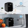 YASHE Mini Frigo de Chambre, 4 Litres/ 6 Canettes, Petit Frigo Thermoélectrique CA/CC pour Boissons, Nourriture, Beauté, Bureau,