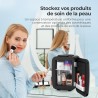 YASHE Mini Frigo de Chambre, 4 Litres/ 6 Canettes, Petit Frigo Thermoélectrique CA/CC pour Boissons, Nourriture, Beauté, Bureau,