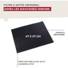 Fackelmann 08024 Filtre hotte, Filtre charbon hotte, Charbon actif, Polyester, Noir, 47 cm x 57 cm