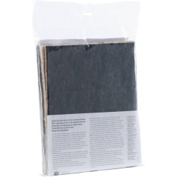 Fackelmann 0807450 Filtre pour hotte lin naturel et charbon actif, Filtre deux-en-un, Filtre hotte, Lin naturel, Charbon actif, 