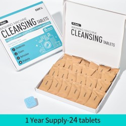 Nettoyage machine à laver Tablettes nettoyantes pour lave-linge 24 paquets - 1 an d'approvisionnement Tablettes nettoyantes pour