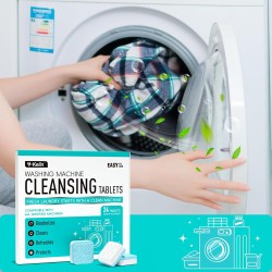 Nettoyage machine à laver Tablettes nettoyantes pour lave-linge 24 paquets - 1 an d'approvisionnement Tablettes nettoyantes pour
