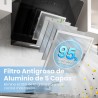 COMFEE' ANGJ64B-60 Hotte aspirante inclinée 60 cm en Verre Trempé, 3 Niveaux de Vitesse, Écran Tactile LED, Recycle interne ou É