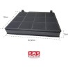 Filtre à charbon type 15 d'origine 230 x 210 x 30 mm Hotte 9029793818, 9029800456 ELECTROLUX Hotte 9029793818, 9029800456 ELECTR