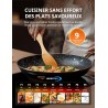 COMFEE' CIH351D257K0 Table De Cuisson À Induction Encastrable Avec 2 Zones De Cuisson, 9 Niveaux De Puissance, Surface De Chauff