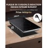 COMFEE' CIH351D257K0 Table De Cuisson À Induction Encastrable Avec 2 Zones De Cuisson, 9 Niveaux De Puissance, Surface De Chauff