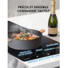 COMFEE' CIH351D257K0 Table De Cuisson À Induction Encastrable Avec 2 Zones De Cuisson, 9 Niveaux De Puissance, Surface De Chauff