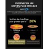 COMFEE' CIH741F238K0 Table de Cuisson à Induction 7200W avec 4 Brûleurs, 9 Niveaux de Puissance, Surface de Chauffe Agrandie de 