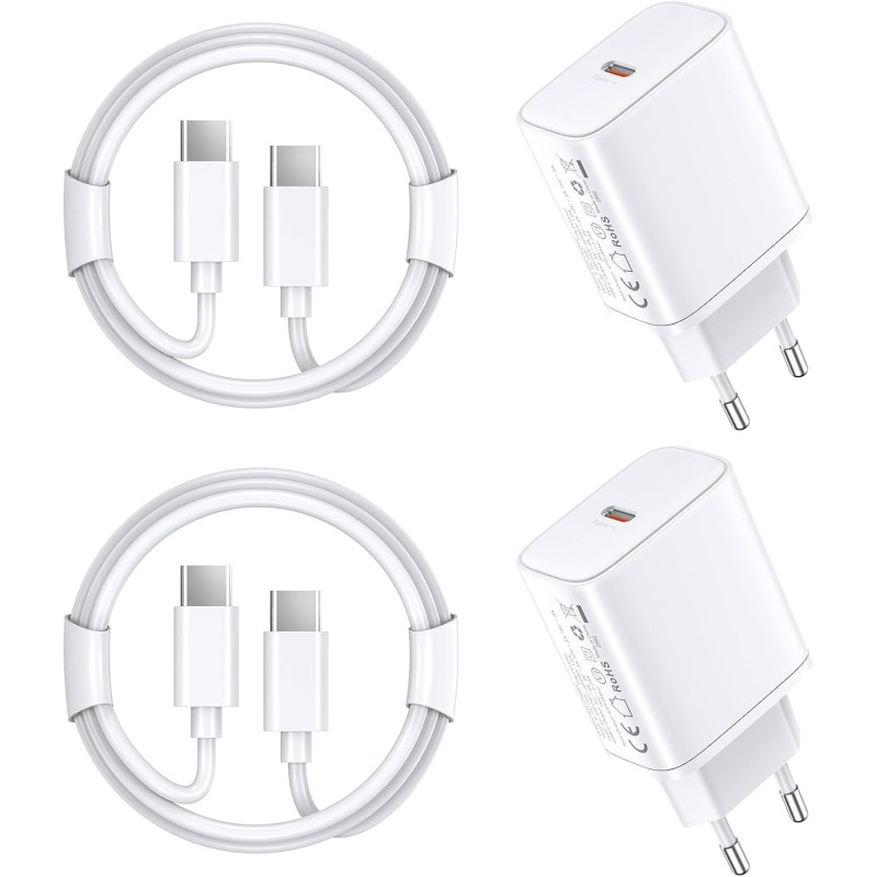 45W Chargeur USB C Rapide for iPhone 17 16 15/17 16 15 Pro/17 16 15 Pro Max/17 Air/16 15 Plus/iPad Pro/iPad Air, Samsung S25 S24