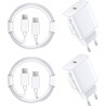 45W Chargeur USB C Rapide for iPhone 17 16 15/17 16 15 Pro/17 16 15 Pro Max/17 Air/16 15 Plus/iPad Pro/iPad Air, Samsung S25 S24