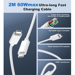 45W Chargeur USB C Rapide for iPhone 17 16 15/17 16 15 Pro/17 16 15 Pro Max/17 Air/16 15 Plus/iPad Pro/iPad Air, Samsung S25 S24