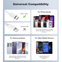 45W Chargeur USB C Rapide for iPhone 17 16 15/17 16 15 Pro/17 16 15 Pro Max/17 Air/16 15 Plus/iPad Pro/iPad Air, Samsung S25 S24