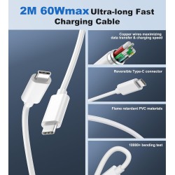 45W Chargeur USB C Rapide for iPhone 17 16 15/17 16 15 Pro/17 16 15 Pro Max/17 Air/16 15 Plus/iPad Pro/iPad Air, Samsung S25 S24