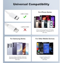 45W Chargeur USB C Rapide for iPhone 17 16 15/17 16 15 Pro/17 16 15 Pro Max/17 Air/16 15 Plus/iPad Pro/iPad Air, Samsung S25 S24