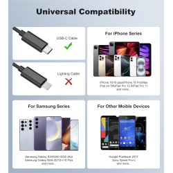 2 Pack 45W Chargeur Charge Rapide pour Samsung Galaxy S25/S24/S23/S22/S21 Ultra/S20/S20+/Note 20/10/9/8/A73/A53/A52/S10/S9, iPho