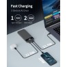Batterie Externe 13800mAh, Slimmest 22.5W Power Bank,Batterie Portable USB C (Entrée/Sortie) PD3.0 QC4.0 Charge Rapide Chargeur 