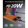 Batterie externe 13800mah, slimmest 22.5w power bank, batterie portable usb c (entrée/sortie) pd3.0 qc4.0 charge rapide chargeur