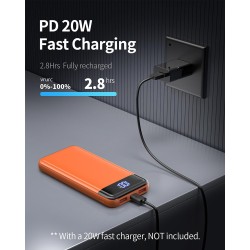 Batterie externe 13800mah, slimmest 22.5w power bank, batterie portable usb c (entrée/sortie) pd3.0 qc4.0 charge rapide chargeur