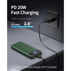 Batterie Externe 13800mAh, Slimmest 22.5W Power Bank,Batterie Portable USB C (Entrée/Sortie) PD3.0 QC4.0 Charge Rapide Chargeur 