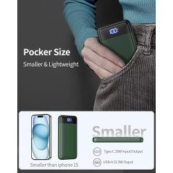 Batterie Externe 13800mAh, Slimmest 22.5W Power Bank,Batterie Portable USB C (Entrée/Sortie) PD3.0 QC4.0 Charge Rapide Chargeur 