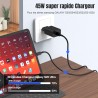 Chargeur Rapide Type C, 45W Samsung Chargeur Rapide et 1M+2M 60W câble de Charge Rapide, USB C câble pour Samsung Galaxy S25 Ult