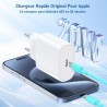 Chargeur pour iPhone 15 16, 20W apple original chargeur rapide avec 60W 1M+2M câble de charge rapide pour iPhone 16/16 Pro/16 Ma