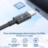 Chargeur 20W Rapide Original avec Câble 60W (1M+2M) pour iPhone 15/16, iPad Pro/Air/Mini