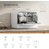 COMFEE' TD602E-W Lave-vaisselle compact pose libre, écran LED, 6,5 litres, blanc, niveau sonore : 47 dB