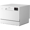 COMFEE' TD602E-W Lave-vaisselle compact pose libre, écran LED, 6,5 litres, blanc, niveau sonore : 47 dB