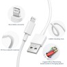 Chargeur for iPhone, Prise USB avec Cable 2M pour iPhone 8 7 6 6S Plus XR X XS 11 12 13 14 Pro Max Mini SE 5 5S, Pad, 2-Pack 5V 