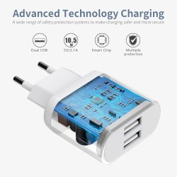 Chargeur for iPhone, Prise USB avec Cable 2M pour iPhone 8 7 6 6S Plus XR X XS 11 12 13 14 Pro Max Mini SE 5 5S, Pad, 2-Pack 5V 