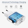 Chargeur for iPhone, Prise USB avec Cable 2M pour iPhone 8 7 6 6S Plus XR X XS 11 12 13 14 Pro Max Mini SE 5 5S, Pad, 2-Pack 5V 