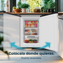 Cecotec congélateur vertical de table de 85l bolero coolmarket tf 85 blanc e. hauteur 84,5 cm et largeur 54,9 cm, basse consomma