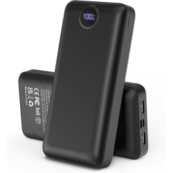 Batterie externe 50000mah charge rapide,power bank grande capacité 22,5w,usb-c avec 3 sorties & 2 entrées chargeur portable écra