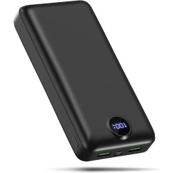 Batterie externe 50000mah charge rapide,power bank grande capacité 22,5w,usb-c avec 3 sorties & 2 entrées chargeur portable écra