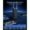 Batterie externe 50000mah charge rapide,power bank grande capacité 22,5w,usb-c avec 3 sorties & 2 entrées chargeur portable écra
