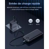 Batterie externe 50000mah charge rapide,power bank grande capacité 22,5w,usb-c avec 3 sorties & 2 entrées chargeur portable écra