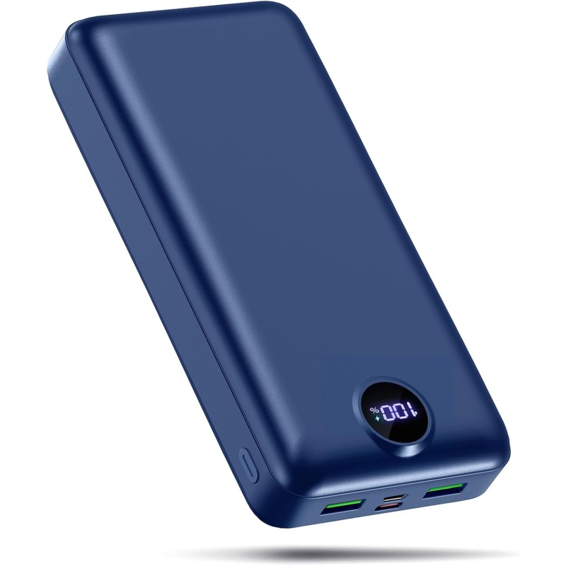 Batterie externe 50000mah charge rapide,power bank grande capacité 22,5w,usb-c avec 3 sorties & 2 entrées chargeur portable écra